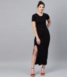 SASSAFRAS Women Bodycon Black Dress