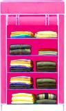 mr extension pink-5 shelf PVC Collapsible Wardrobe (Finish Color - Pink, DIY(Do-It-Yourself))