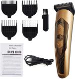 Profiline GMM_6110_GOLD ZERO ADJUSTABLE PROFESSIONAL RECHARGEABLE HAIR TRIMMER METAL BARBER USE ELECTRIC HAIR CLIPPER CORDLESS Trimmer 45 min  Runtime 1 Length Settings (Gold, Black)