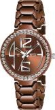 YOUTH CLUB BR-316COF YOUTH CLUB Designer diamond and pearl studded new elegant and classy brown colour dial watch for girls with brown colour stainless steel bracelet type strap Analog watch for Women and Girls Analog Watch  - For Women