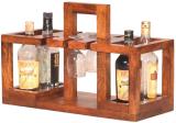 Marutiwod Solid Wood Bar Cabinet (Finish Color - Honey, Pre-assembled)