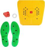 SHOPYFY DG16 2000 Acupressure Bio-Magnetic Foot Mat for Stress and Pain relief With Yoko Polyplastics Sole Height Increase Reflexology Device fitness tummy trimmer home gym Massager (Multicolor)