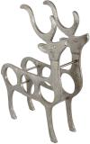 House of Sajja Aluminium Wine Rack (Silver, 3 Bottles)