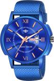 EDDY HAGER EH-282-BL Blue Day & Date with Rubber Chain Analog Watch  - For Men