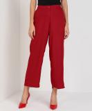 GLOBAL DESI Regular Fit Women Red Trousers