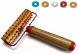 NP NAVEEN PLASTIC k-8232 Acupressure Wooden Handle Roller For Full Body Massage With Acupressure Massage Rings Massager (Multicolor)