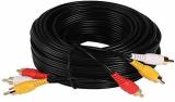 MX  TV-out Cable 3 RCA To 3 RCA Male Audio Video AV Cable 5 Meter- MX3338B (Red, Yellow & White, For Home Theater, 5 m)