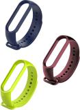 Like Star Soft Silicon Replacement Band Strap for M5_Pack of 3 (navy blue,wine red,green) Smart Band Strap (Mullti Color)