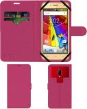 ACM Flip Cover for Ziox Quiq Wonder (Pink, Cases with Holder, Pack of: 1)