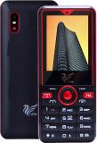 IAIR Basic Feature Dual Sim Mobile Phone with 1250mAh Battery, 2.4 inch Display Screen, 0.8 mp Camera (FPS1N, Black-Red) (Black)