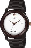 PIRASO D3 052 G Decent Look White Dial And Brown Stainless Steel Chain Watch With Date Display For Men Analog Watch  - For Men