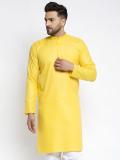 Jompers Men Solid Straight Kurta (Yellow)