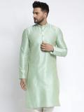 Jompers Men Solid Straight Kurta (Green)