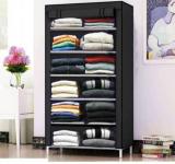 CMerchants PP Collapsible Wardrobe (Finish Color - Dark Grey, DIY(Do-It-Yourself))