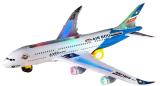 Toyvala Musical AeroPlane Airbus Bump & Go Action Toy with Sound & Light-37 (Multicolor)