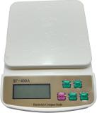 Kitchen Shope Electronic Compact Scale Square Weighting Pan With Net Weight Stability IndicationWith Auto Shut Off Auto Zero Tracking Auto Backlight & Counting Function Large LCD (5 Digit 20mm Height) Kg/g/lb/oz Conversion Weighing Scale (White)