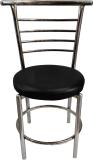 RW REST WELL RW-158 Comfortable Multi Purpose with a Leather Cushion Steel Chair (Black) (2021 Model) Metal Dining Chair (Set of 1, Finish Color - Black)