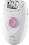 Braun Epilator for women- SE1170 Silk-epil 1, Legs & Body Hair Removal System Corded Epilator (Pink)