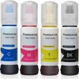 DarkTone 001 / 003 Refill Ink For Use In EcoTank L3151 Printer Black + Tri Color Combo Pack Ink Bottle