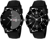 MATRIX Pair Of 2 Black Analog Day & Date Silicon Mesh Strap Day & Date Functioning Analog Watch  - For Men