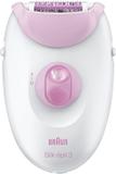 Braun Silk-epil 3-270,Epilator for Long-Lasting Hair Removal from roots Corded Epilator (White, Pink)