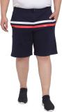 PLUSS Striped Men Blue Bermuda Shorts