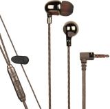 Hitage In-ear Earphone Music & Game Wired Headset with Mic(Black/Metal) Wired (Grey, In the Ear)