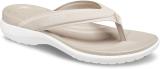 CROCS Women Capri V Sporty W Flip Flops (Beige , 6)