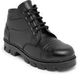 Teakwood Leathers Men Black Texture Geniune Leather Shoe Boots For Men (Black , 10)