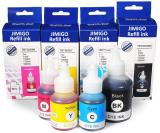 JIMIGO T910,T710 Black + Tri Color Combo Pack Ink Bottle