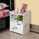 SS ARTS Bedroom Night Lamp Stand Utility Cabinet Engineered Wood Bedside Table (Finish Color - White, DIY(Do-It-Yourself))