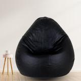 Gunj XXL Teardrop Bean Bag  With Bean Filling (Black)