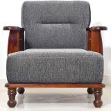 Satkar Wood Furniture Fabric 1 Seater  Sofa (Finish Color - Grey, DIY(Do-It-Yourself))