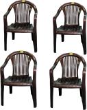 Anmol ANMOL DANDI BROWN SET OF 4 CHAIR FULLY COMFORT nd weight bearing capacity 150 kg outdoor chair Plastic Outdoor Chair (Brown, Set of 4, Pre-assembled)