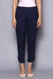 BIBA Slim Fit Women Blue Trousers