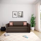 Bharat Lifestyle Stark Leatherette 3 Seater  Sofa (Finish Color - Brown, DIY(Do-It-Yourself))