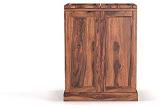 Made Wood Solid Wood Bar Cabinet (Finish Color - Provincial Teak, Pre-assembled)