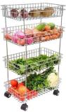 MANIYA ENTERPRISE Stainless Steel Kitchen Trolley (Knock Down)