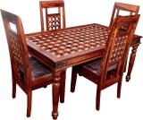 Advika Handicraft Antique Sheesham Wood Rosewood 4 Seater Dining Table with Chairs for Living Room | Home & Office Furniture | Natural Brown Finish | Hotel & Dinner Restaurant Solid Wood 4 Seater Dining Table (Finish Color - Brown, DIY(Do-It-Yourself))