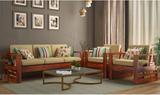 saamenia furnitures Solid Sheesham Wood 5 Seater Seater Sofa Set For Living Room / Hotel. Fabric 3 + 1 + 1 Sofa Set (Honey, DIY(Do-It-Yourself))