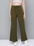 SASSAFRAS Relaxed Women Green Trousers