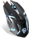 ENTWINO 6 Buttons Gaming Mouse Up to 3200 DPI With RGB Lights, For Gamers and Developers, GRENADE. Wired Optical  Gaming Mouse (USB 2.0, Black)