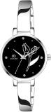 ADAMO Enchant wristwatch / watchs Scratch Resistant Black Dial Round Shaped with Metal Chain Premium watch for Women and Girls Analog Watch  - For Women