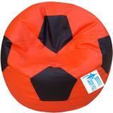 CaddyFull XXL Chair Bean Bag Cover  (Without Beans) (Orange, Black)