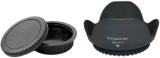 Schsteindar 58mm Reversible Tulip Flower Lens Hood & Rear Lens Cap & Body Cap Replacement for Canon 18-55mmLens with 58mm Filter Thread  Lens Hood (58 mm, Black)