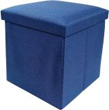 MS MODSTYLE Portable & Foldable Storage Stool for Living Room (363-9) Polyester, Weight Capacity-100 KG Living & Bedroom Stool (Blue, DIY(Do-It-Yourself))