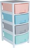 Randal Modular 4 Layer Drawer Storage Organizer for Home/Bedroom/Beauty Parlour and Kitchen ( Multicolor ) Plastic Free Standing Chest of Drawers (Finish Color - Multicolor, DIY(Do-It-Yourself))