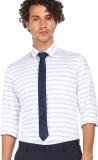 ARROW Men Striped Formal Blue Shirt