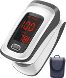 Carent JPD-500E Digital fast & Accurate Flinger tip Oxy Meter SPO2 Finger Oxygen Blood Saturation Heart rate monitor Pulse Oximeter (White, Grey)