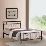 FurnitureKraft Perth Metal Single Bed (Finish Color - Dark Black, Delivery Condition - Knock Down)